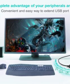 BlueRigger USB Extension Cable (32FT/10M, Long Active USB2.0 Extender, Male to Female Repeater, Data Transfer Cord)- for Game Consoles, Printer, Camera, Keyboard, Hard Drives USB 2.0 32FT 13 81bTxACuQzS