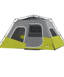 CORE 6 Person Instant Cabin Tent | Portable Large Pop Up Tent with Easy 60 Second Camp Setup for Family Camping | Included Hanging Organizer for Outdoor Camping Accessories Dark Gray/Green 40 81bV9Ls3DKL