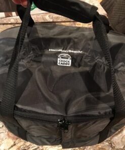 Hamilton Beach Portable Slow Cooker Travel Bag, Insulated Carrier Case for 4, 5, 6, 7 & 8 Quart Crock, Internal Mesh Net Holds Pot in Place, Compatible with Other Brands, Black (33002) 45 81bWJd7MSML