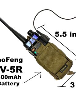 MOLLE Tactical Pouch Bag Radio Phone GPS Holster Holder BaoFeng Two-Way BF-F8HP UV-5R UV-82HP UV-5X3 UV-82C Garmin Retevis Motorola T460 T600 MR350R MH230R Midland Arcshell Coyote Brown 18 81bX04QXaxL