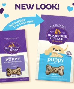 Old Mother Hubbard by Wellness Classic Natural Puppy Treats, Crunchy Oven-Baked Biscuits, Ideal for Training, Mini Size Dog Treats, 20 ounce bag 11 81bYOBLOddL
