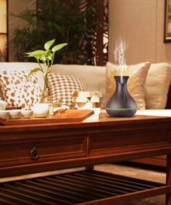 OliveTech Aroma Essential Oil Diffuser, 400ml Ultrasonic Cool Mist Humidifier with Waterless Auto Shut-Off and Cleaning Kit for Home, Yoga, Office, Spa, Bedroom, Baby Room - Wood Grain A-dark Wood 47 81bYltFerL