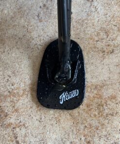 KiWAV Motorcycle Kickstand Pad Plate Support Accessory - Black - Soft Ground, Grass, Hot Pavement, Outdoor Parking, Anti Sinking 27 81bZTzm3QcL
