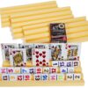 Plastic Trays / Racks for Dominoes OR Playing Card _ Dual Use _ Set of 4 _ Bonus 1 Deck of Ace 100% Plastic Playing Cards (Random backing color of Red or Blue) 24 81baHsHiImL