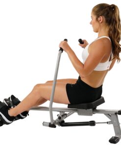 Sunny Health & Fitness Smart Compact Full Motion Rowing Machine, Full-Body Workout, Low-Impact, Extra-Long Rail, 350 LB Weight Capacity and Optional SunnyFit® App Enhanced Bluetooth Connectivity SF-RW5639 36 81baP aTT6L