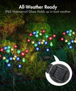 ZWJBSGY Solar Lights Outdoor - New Upgraded Solar Garden Lights, 2 Pack Waterproof Colored Fairy Landscape Tree Solar Lights for Pathway Patio Yard Deck Walkway Christmas Decoration 12 81bbQ 0Gb1L