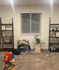 Amazon Basics Modern 5-Tier Ladder Bookshelf Organizer, Solid Rubberwood Frame, Espresso Finish, 14 D x 24.8 W x 70.1 H in 37 81bcDPEYgYL