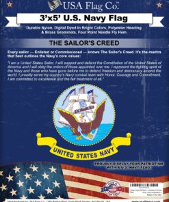 US Navy Flag by USA Flag Co. is 100% American Made: The BEST 3x5 Outdoor Armed Forces Flags, Made in the United States of America. (3 by 5 foot) 14 81bcslouHuL
