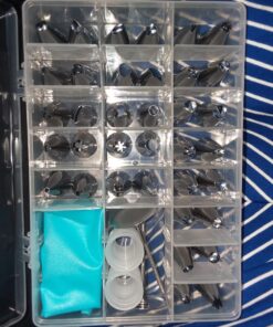 Kootek 42pcs Piping Bags and Tips Set, Cake Decorating Supplies Kits for Baking with 36 Numbered Frosting Icing Tips, 2 Reusable Pastry Bags, Easy Carry Storage Box and Other Baking Tools 44 81bfZGoyA9L