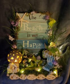 Grasslands Road Wall Starfish GR Beach is My Happy Place Plaque, Medium, White, Blue 30 81bfaq4yU8L