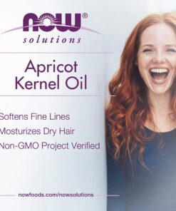 NOW Solutions, Apricot Kernel Oil, Hair Moisturizer, Rejuvenating Skin Oil, Softens Fine Lines, 16-Ounce 16 Fl Oz (Pack of 1) Standard Packaging 20 81bgG Zh7L