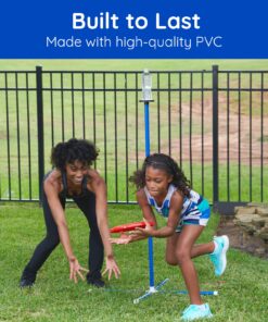 Giggle N Go Yard Games for Adults and Kids - Outdoor Polish Horseshoes Game Set for Backyard and Lawn with Frisbee, Bottle Stands, Poles and Storage Bag 25 81bgPWFWQ9L