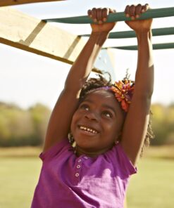 Swing-N-Slide PB 8272 Cedar Brook Play Set with Two Swings, Slide, Monkey Bars, Picnic Table & Glider, Green 13 81bh1vloL