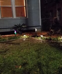 Outdoor Solar Garden Stake Lights - Doingart 2 Pack Solar Powered Lights with 8 Lily Flower, Multi-Color Changing LED Solar Decorative Lights for Garden, Patio, Backyard (Purple and White) Purple & White 27 81biFkIDwcL