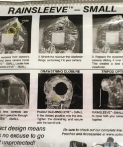 OP/TECH USA Rainsleeve - Small Camera Sleeve Rain Cover - Clear Camera Rain Sleeve with Viewfinder - Camera Rain Cover - 2 Pack 2- Pack 8 81bk aGg wL