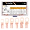 UL Listed Copper Wire Lugs,40pcs Battery Cable Terminal Closed Ends Eyelets Tubular Ring Connectors Assortment Kit-6 Sizes Assortment:AWG8~4 Terminals 61 81bkRiltDHL