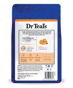 Dr Teal's Pure Epsom Salt Soak, Glow & Radiance with Vitamin C & Citrus Essential Oils, 3 lbs (Packaging May Vary) 17 81blLBCCcnL