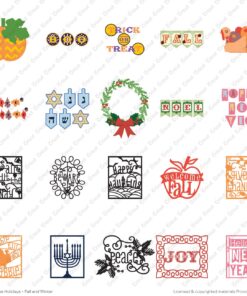 Alternative view of Cricut Projects Cartridge for Paper Crafting, Home for the Holidays Fall and Winter