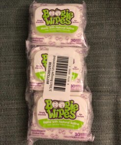 Baby Wipes by Boogie, Saline Wet Wipes for Nose, Face, Hand & Body, FSA/HSA Eligible, Made with Vitamin E, Aloe, Chamomile and Natural Saline, Unscented 30 Count Pack of 3 Boogie Wipes 40 81bnC6eDoJL