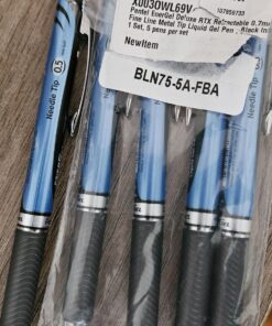 Alternative view of Pentel EnerGel Deluxe RTX Retractable 0.7mm Fine Line Metal Tip Liquid Gel Pen , Black Ink,    1 Set, 5 pens per set