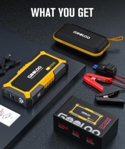 GOOLOO New GP2000 Jump Starter 2000A Car Starter Battery Pack (Up to 8.0L Gas, 6.0L Diesel Engine),12V Car Battery Charger Jumper Starter, Supersafe Portable Lithium Jump Box with USB Quick Charge yellow 30 81bnSRKAa4L
