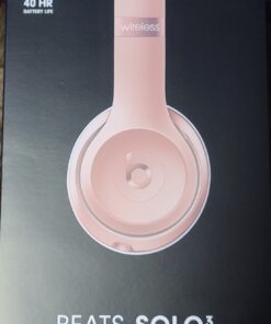 Beats Solo3 Wireless On-Ear Headphones - Apple W1 Headphone Chip, Class 1 Bluetooth, 40 Hours of Listening Time, Built-in Microphone - Rose Gold (Latest Model) Without AppleCare+ 57 81boJXlHpL