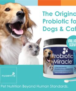 Alternative view of NUSENTIA Probiotics for Dogs -(360 Scoops)-Probiotic Miracle -Advanced, Species Specific Probiotics and Prebiotics to Stop Diarrhea, Loose Stool, and Yeast-Plus Immune Support