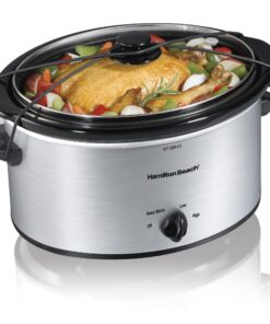 Hamilton Beach 5-Quart Portable Slow Cooker, Silver