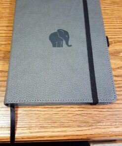 Dingbats A5 Wildlife Notebook Journal Hardcover, Cream 100gsm Ink-Proof Paper, 6.1 x 8.5 inches, 192 pages (Gray Elephant, Dotted) Gray Elephant 45 81bqI74rTRL