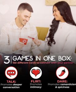 Alternative view of Romantic Game for Couples -Gift - Perfect Date Night Ideas - Girlfriend, Boyfriend, Newlywed, Wife or Husband. 3-in-1:Talk, Flirt, Dare. Reignite and Deepen Relationship with Your Partner.
