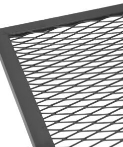 Sunnydaze Rotating Rectangle Fire Pit Cooking Grate Grilling System - Black Steel Pole and Grill - 24-Inch 14 81brDjF2cZL