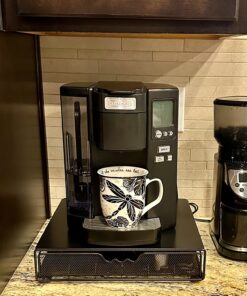 DecoBrothers K-Cup Holder Drawer for 36 Coffee Pods Storage, Black Metal 43 81bs0BzEZkL