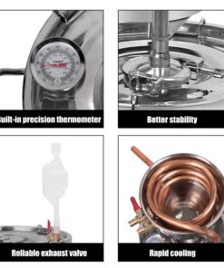 WMN_TRULYSTEP DIY 2 Gal 10 Liters Copper Alcohol Stills Ethanol Still Spirits Boiler Water Distiller 2 Gallon 10 Liters 22 81bs9Tv7x4L
