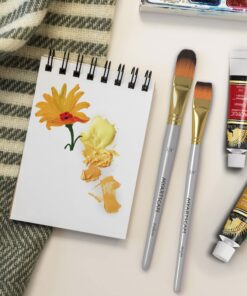 MyArtscape Paint Brush - Set of 15 Art Brushes for Watercolor, Acrylic & Oil Painting - Short Handles 17 81btNZQrA L 1