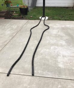 Amazon Basics Battle Exercise Training Rope - 30/40/50 Foot Lengths, 1.5/2 Inch Widths 30 ft. x 1.5 in. 21 81btdoFqJ1L