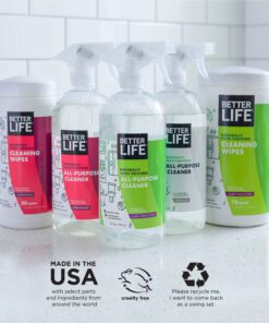 Better Life All Purpose Cleaner - Multipurpose Home and Kitchen Cleaning Spray for Glass, Countertops, Appliances, Upholstery & More - Multi-surface Spray Cleaner - 32oz (Pack of 2) Unscented Unscented 32 Ounce (Pack of 2) 21 81btiGjox7L 1