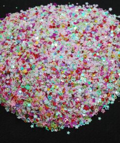 Colorful Manicure Glitter Confetti 1.8oz/50g Mixed Shapes Size 3mm Great for Party Décor, DIY Crafts, Premium Nail Art Etc.. 33 81buzxpo5DL