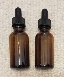 DropperStop 1oz Amber Glass Dropper Bottles (30mL) with Tapered Glass Droppers - Pack of 2 23 81byHmGBHjL