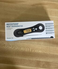 Meat Thermometer Digital, Meat Thermometers for Grilling and Cooking, Waterproof Instant Read Food Thermometer with Accurate Readings, Large LED Backlit Display and Foldable Probe for Kitchen & BBQ Black 47 81byKqgPeDL