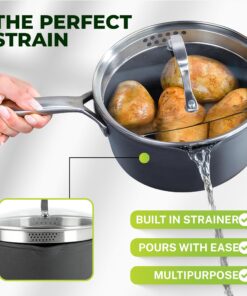 Granitestone Armor Max 20 Pc Pots and Pans Set Non Stick Cookware Set, Hard Anodized Nonstick Kitchen Cookware Sets with Induction Cookware, Non Toxic Pot and Pan Set + 6 Pc Knife Set, Dishwasher Safe 20 Pc Cookware Set 15 81bzl4zPgdL