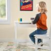 Amazon Basics Wood Lift-Top Kids Rectangular Study Desk, White 53 81bzvhvcfDL