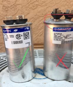 Genteq C3355R Capacitor Dual Run Round 35/5 UF MFD 370V VAC 97F9834 (Replace Old GE# Z97F9834) 35 and 5 MFD at 370V 39 81c I9uNzbL