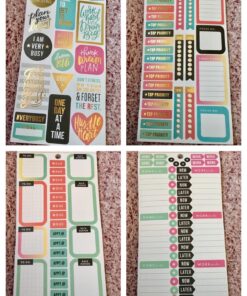 me & my BIG ideas Sticker Value Pack - The Happy Planner Scrapbooking Supplies - Productivity Theme - Multi-Color & Gold Foil - Great for Projects, Scrapbooks & Albums - 30 Sheets, 985 Stickers Total 74 81c MRKm7OL