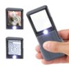 Carson MiniBrite LED Lighted Slide-Out Aspheric Magnifier with Protective Sleeve (PO-55), 5X, Gray 1 MiniBrite 5x (PO-55) 46 81c me0FLL