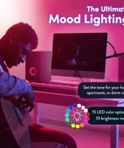 Luminoodle Color Bias Lighting, USB TV and Monitor Backlight LED Strip Lights Kit with Dimmer, Remote - 6.6 ft for 24" to 60" TV - Medium Pro:Medium(24 - 29 in TV) 37 81c0yuw4AhS