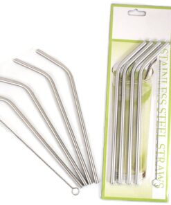 Stainless Steel Straws-Set of 6 with 2 Cleaning Brushes 19 81c1 dOtG7L