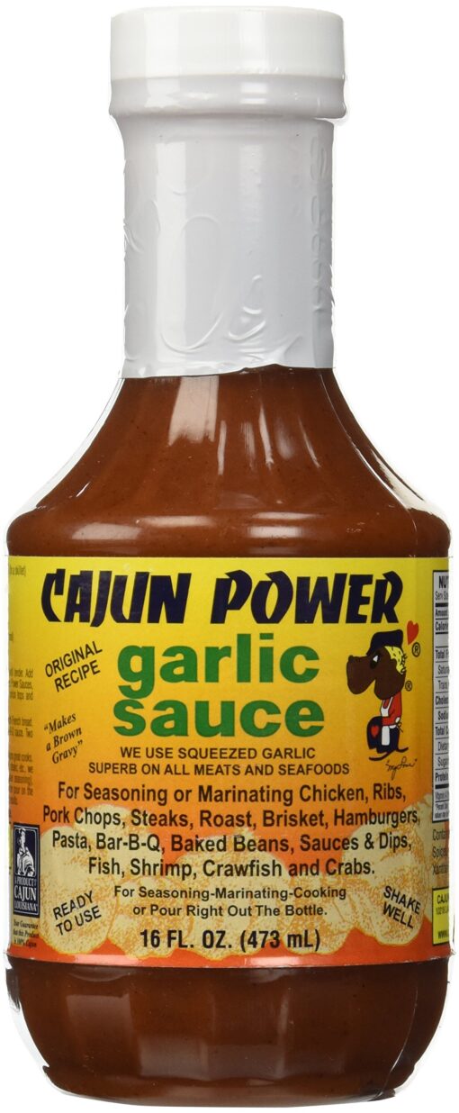 Cajun Power Sauce - Original Garlic Sauce - 16oz 16 Fl Oz (Pack of 1)