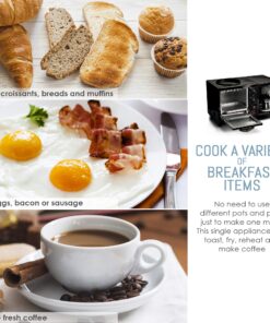 Maxi-Matic EBK-200B 3-in-1 Breakfast Station Toaster Oven, Regular, Black 17 81c2IM9R8L