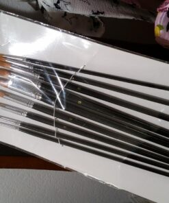 9pcs Round Pointed Tip Pony Hair Artists Filbert Paintbrushes, Marrywindix Watercolor Paint Brush Set Acrylic Oil Painting Brush Black 40 81c5B 2snL