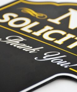 Signs Authority No Soliciting Outdoor Metal Yard Sign for Home, House and Business | Made with Heavy Duty DiBond Aluminum | Stop Solicitation, Deter Door Knockers and Bell Ringers (15"x9.5", Pack 1) No Soliciting Metal Non-Reflective 27 81c65wXmdrL